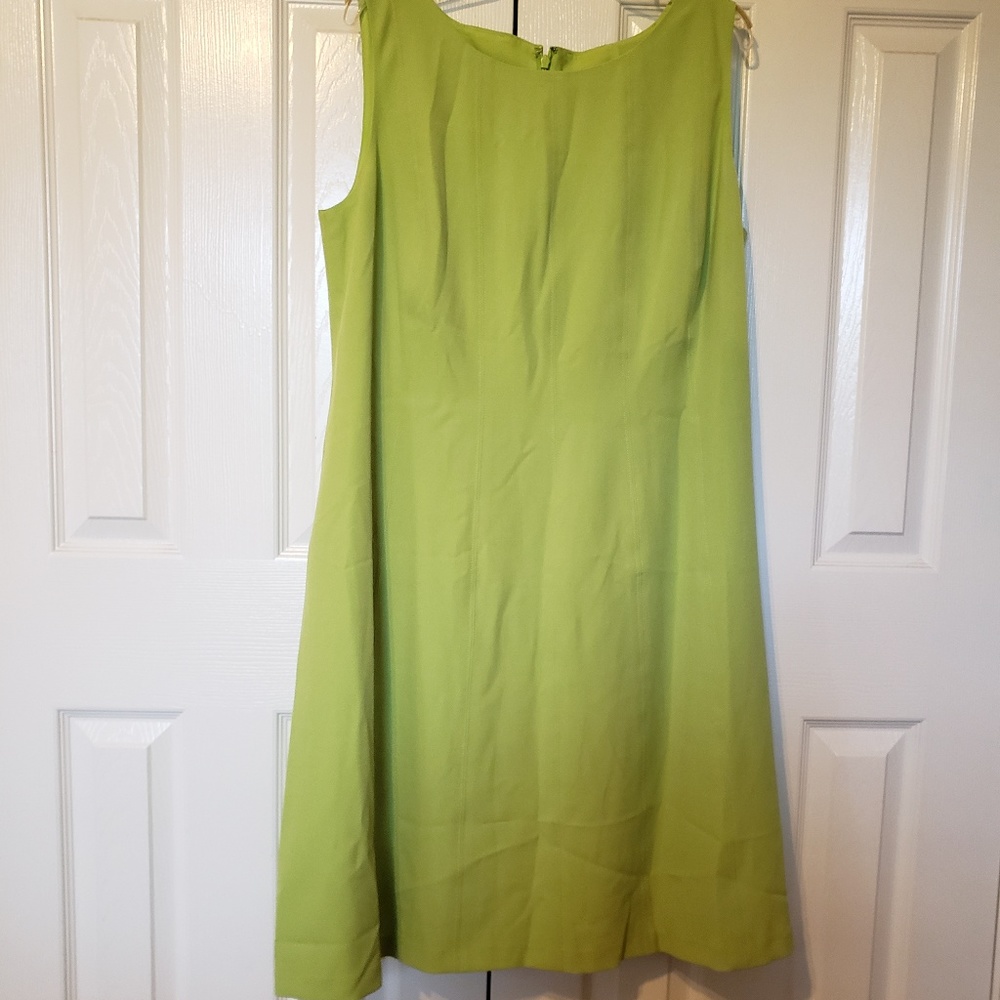 Awesome Lime Green Midi Dress Kasper sz 18W NWOT